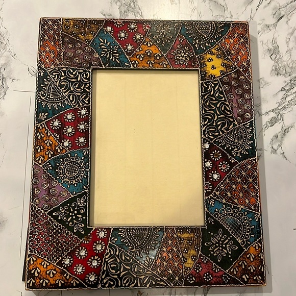 Multi Colored Boho Picture Frame - Picture 1 of 6